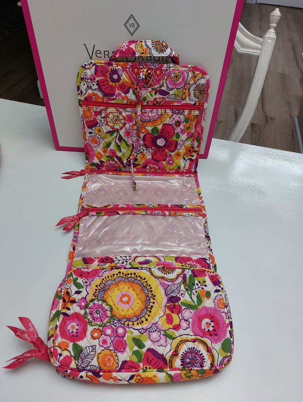 Vera Bradley Large Duffel & Hanging Organizer Clementine New - Picture 4 of 9